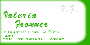 valeria frommer business card